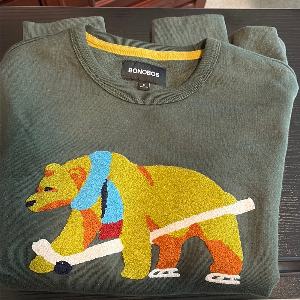 Bonobos Green Bear Sweater